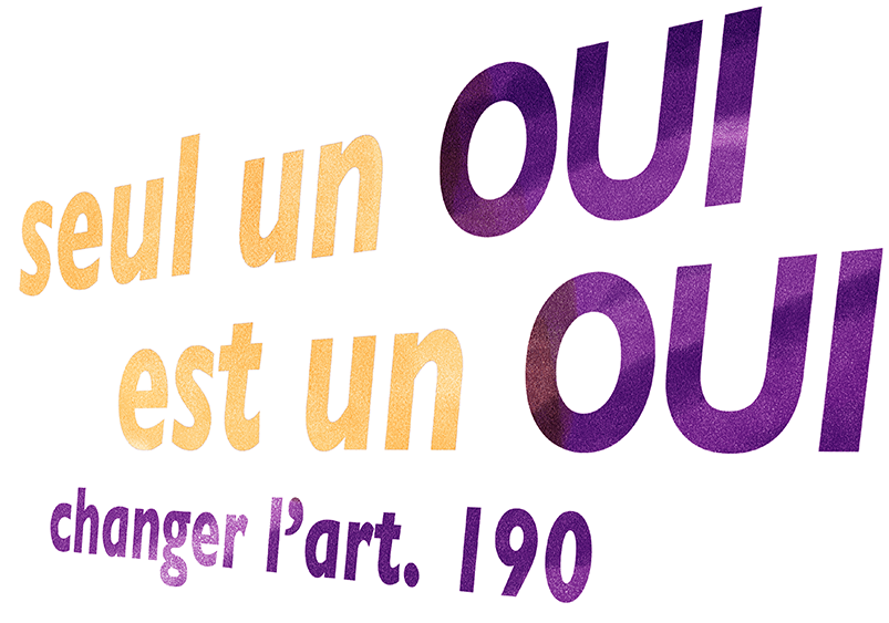 Campaign slogan «Only yes means yes»